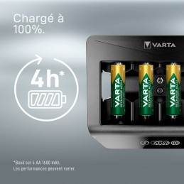 VARTA Plug charger - chargeur pour piles rechargeables AA/AAA avec