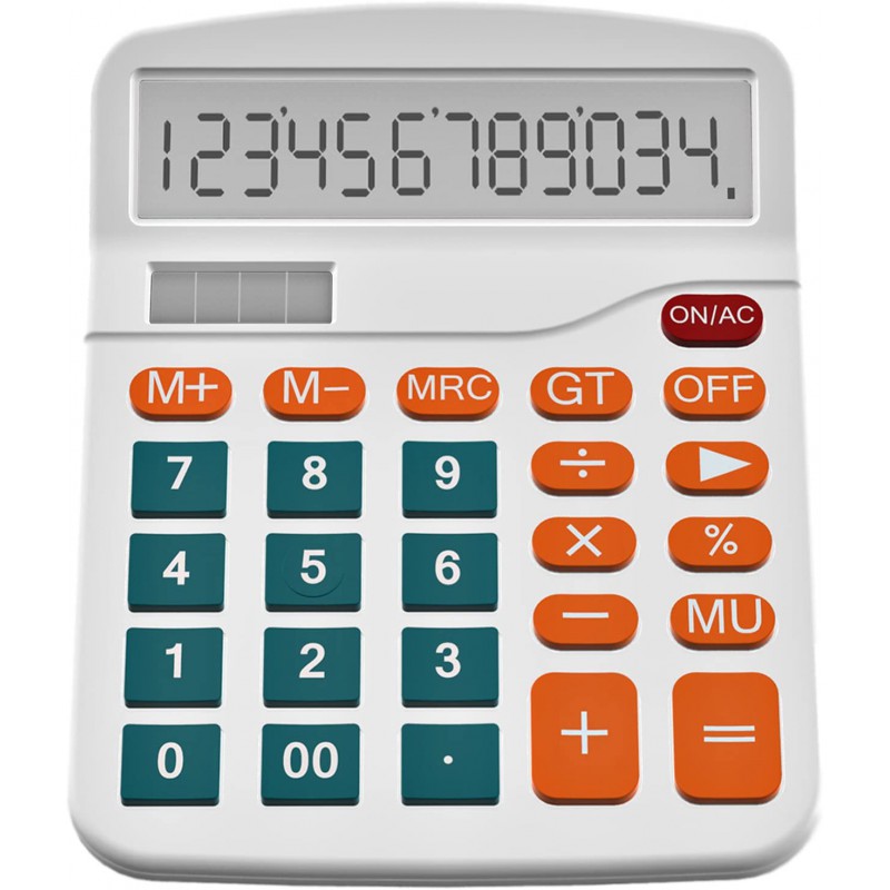 Calculatrice De Bureau 12 Chiffres Avec Double Alimentation - N/A - Kiabi -  7.99€