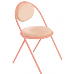 2 chaises rose Saturne avec dossier