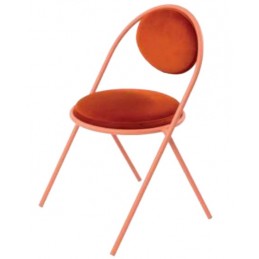 2 chaises rose dossier couleur rouille Saturne avec dossier