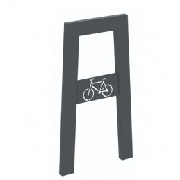 Appui-vélos à sceller rectangle - Anthracite