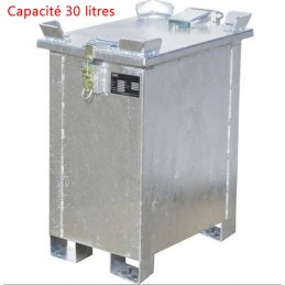 Conteneur de stockage 30 litres pour batteries au lithium-ion