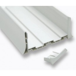 Profilé PVC en U de 100 mm blanc pour chants de cloison