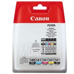 Canon PGI-580/CLI-581 Cartouche BK/CMYK Multipack Noir, Cyan, Magenta, Jaune